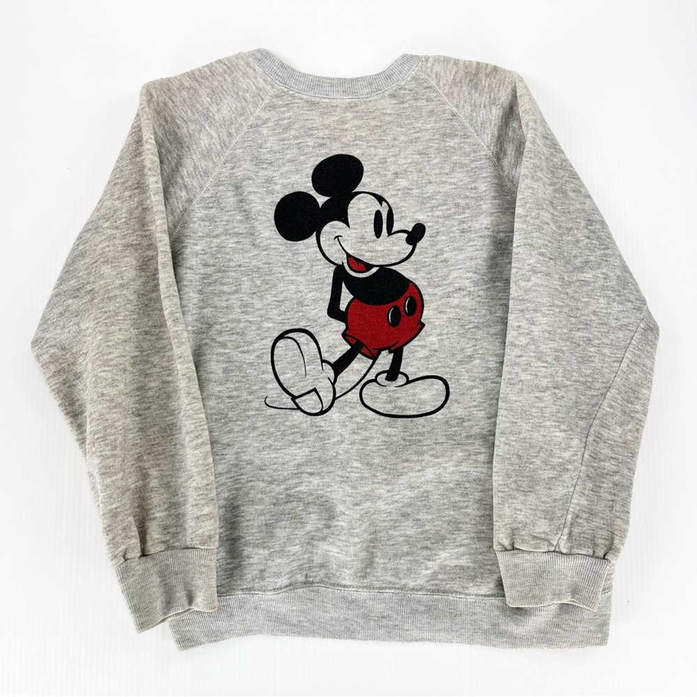 Disney Gray Crewneck Sweater with Mickey Mouse